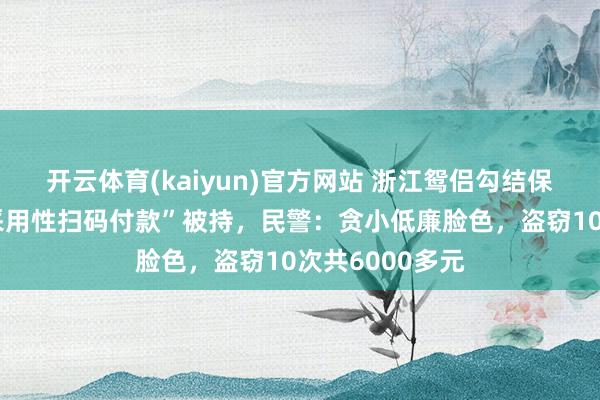 开云体育(kaiyun)官方网站 浙江鸳侣勾结保姆在超市玩“采用性扫码付款”被持，民警：贪小低廉脸色，盗窃10次共6000多元