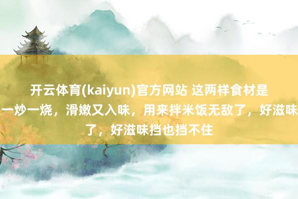 开云体育(kaiyun)官方网站 这两样食材是绝配！大火一炒一烧，滑嫩又入味，用来拌米饭无敌了，好滋味挡也挡不住