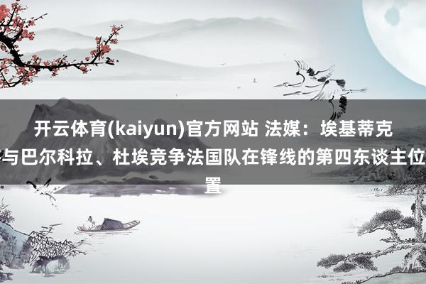 开云体育(kaiyun)官方网站 法媒：埃基蒂克将与巴尔科拉、杜埃竞争法国队在锋线的第四东谈主位置
