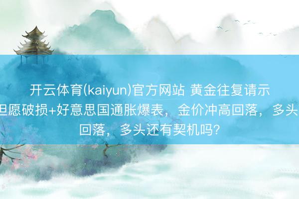 开云体育(kaiyun)官方网站 黄金往复请示：伊朗和平但愿破损+好意思国通胀爆表，金价冲高回落，多头还有契机吗？