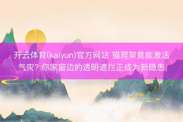 开云体育(kaiyun)官方网站 猫爬架竟能激活气灾? 你家窗边的透明遮拦正成为新隐患