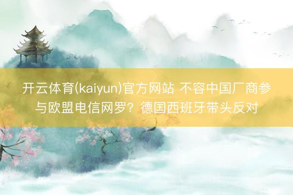开云体育(kaiyun)官方网站 不容中国厂商参与欧盟电信网罗？德国西班牙带头反对