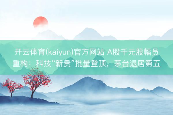 开云体育(kaiyun)官方网站 A股千元股幅员重构：科技“新贵”批量登顶，茅台退居第五